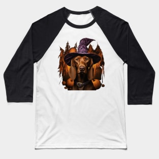 Weimaraner Spooky Halloween Baseball T-Shirt